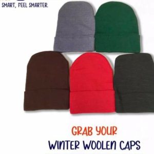 “Woolen school uniform cap for boys and girls, soft and warm, suitable for all head sizes, ideal for school and winter wear.”